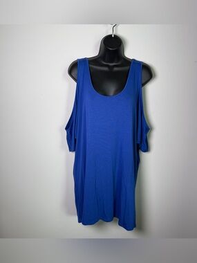 RP by Rachel Pally | Cobalt Blue Cold Shoulder Dress Coverup Breezy | Size M
